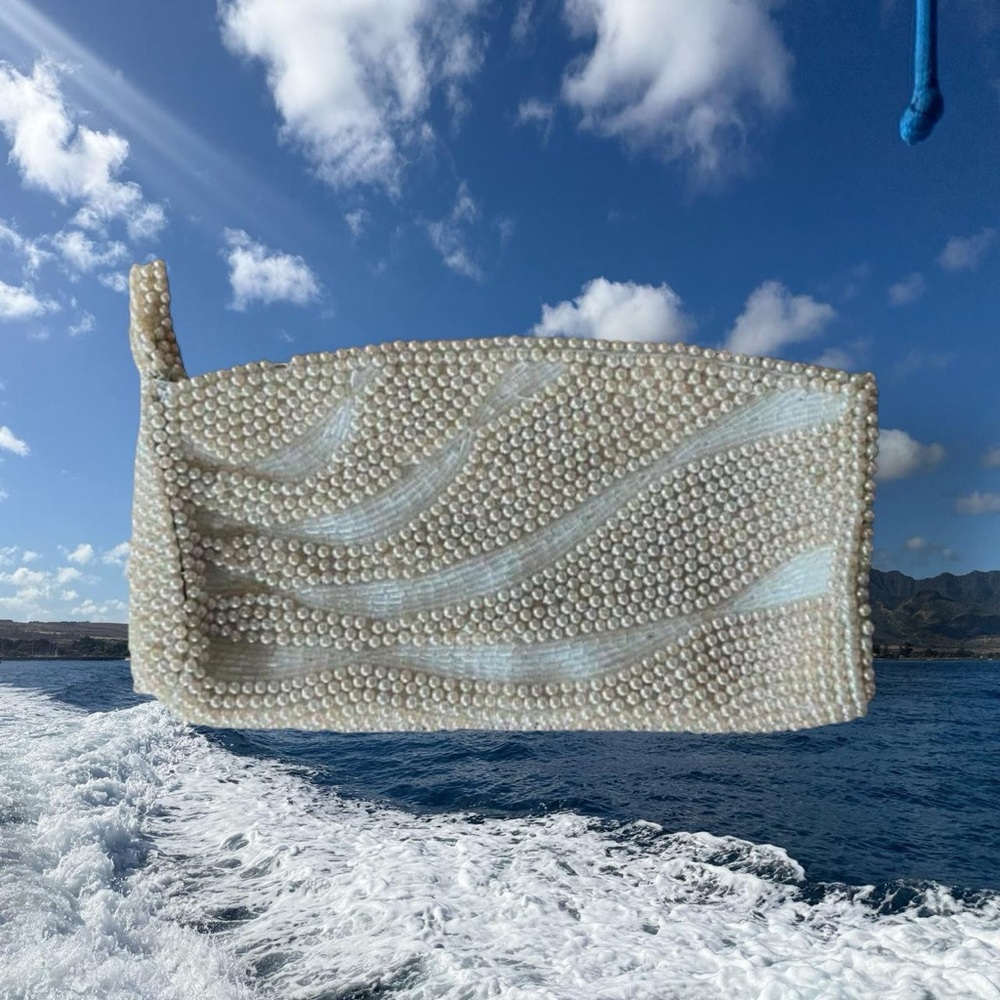 Elegant Pearl Beaded Clutch
